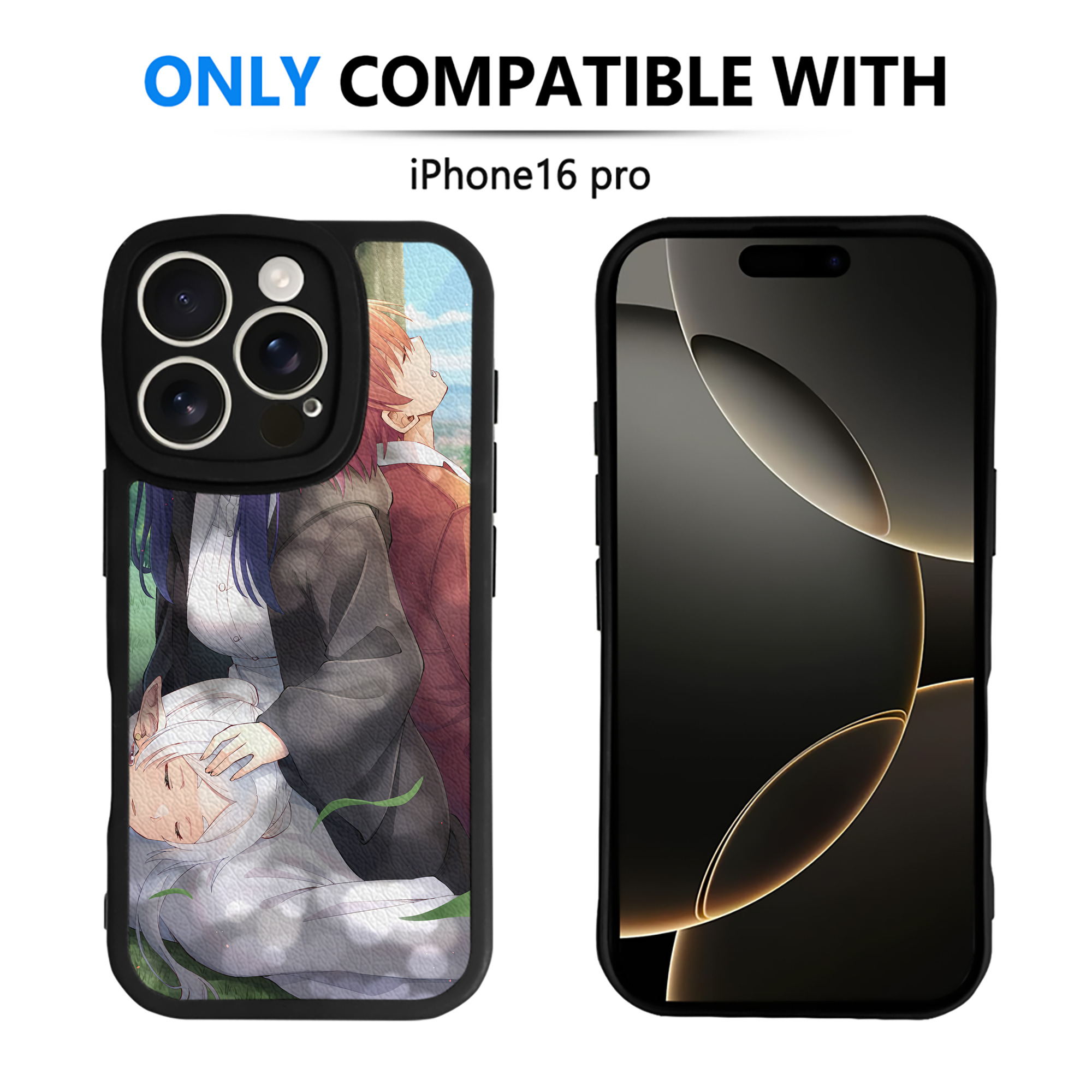 （画像用） 葬送のフリーレン Frieren 【iPhone 16シリーズ対応】シリコンスマホケース（レザー調） 材質：シリコン